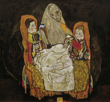 Mère avec deux enfants, par Egon Schiele