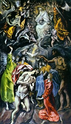 Le baptême du Christ, par El Greco