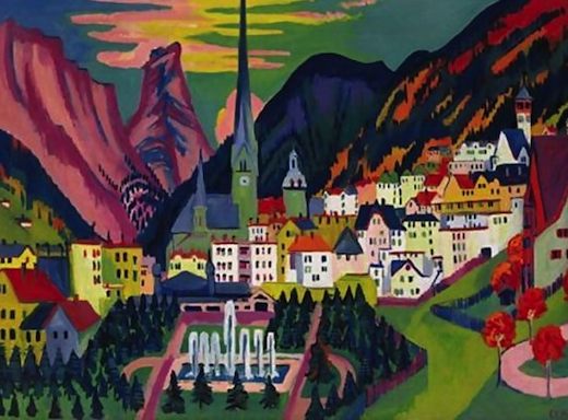 Davos en été, par Ernst Ludwig Kirchner