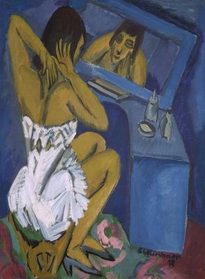 Femme au miroir, par Ernst Ludwig Kirchner