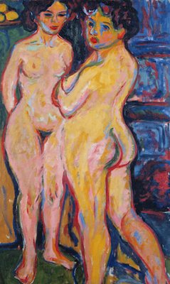 Femmes nues près d'un poêle, par Ernst Ludwig Kirchner