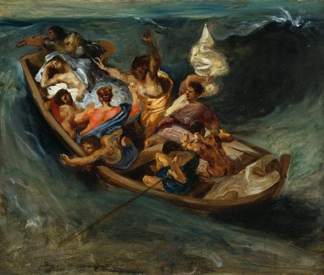 Christ dormant pendant la tempête, par Eugène Delacroix