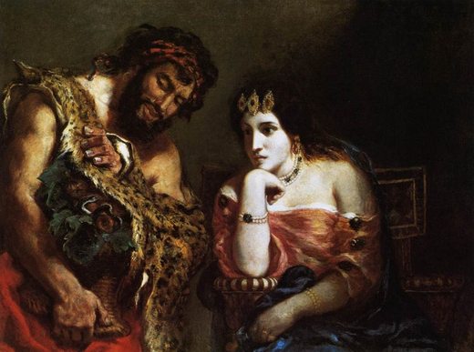 Cléopatre et le paysan, par Eugène Delacroix