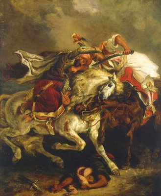 Combat du Giaour et du Pacha, par Eugène Delacroix