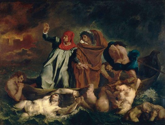 Dante et Virgile aux enfers, par Eugène Delacroix