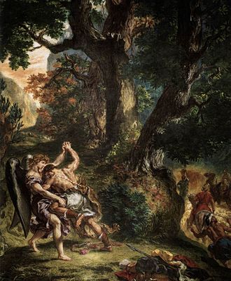 La lutte de Jacob avec l'Ange, par Eugène Delacroix