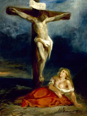 Marie-Madeleine au pied de la Croix, par Eugène Delacroix