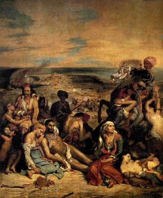 Scène des massacres de Scio, par Eugène Delacroix