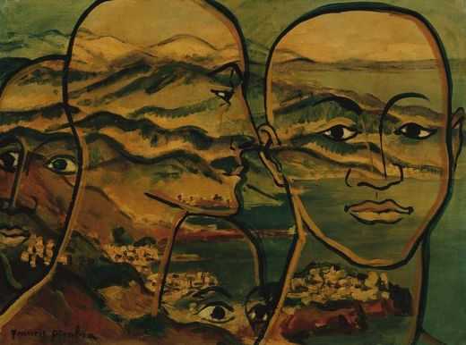 Têtes et paysage, par Francis Picabia
