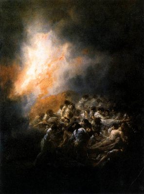 Incendie, par Francisco Goya
