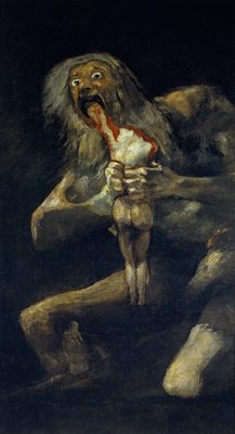 Saturne dévorant un de ses enfants, par Francisco Goya