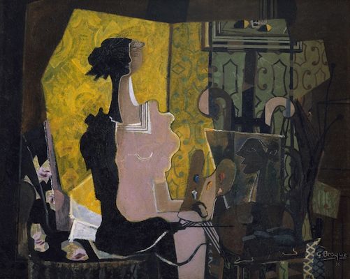 Femme assise au chevalet, par Georges Braque