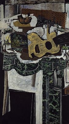 Guitare sur une cheminée, par Georges Braque