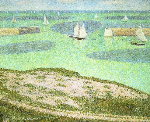 L'Entrée des bateaux à Port-en-Bessin, par Georges Seurat