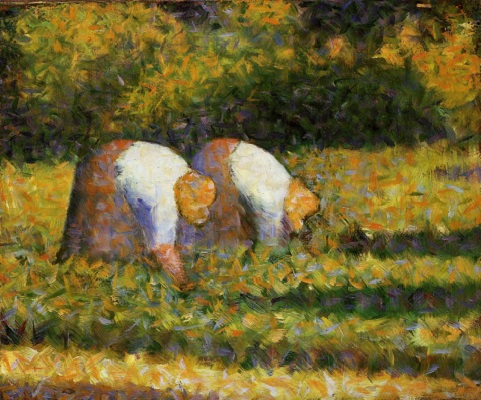Paysannes au travail, par Georges Seurat