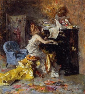 Femme au piano, par Giovanni Boldini