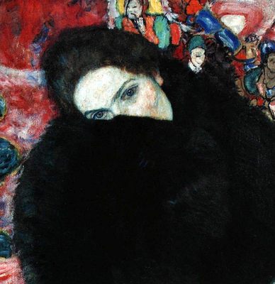 Dame à la fourrure, par Gustav Klimt