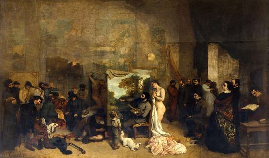 L'Atelier du peintre, par Gustave Courbet