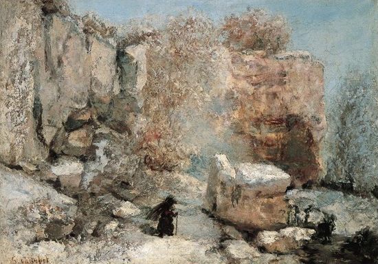 Effet de neige dans une carrière, par Gustave Courbet