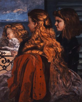 Trois jeunes Anglaises à la fenêtre, par Gustave Courbet
