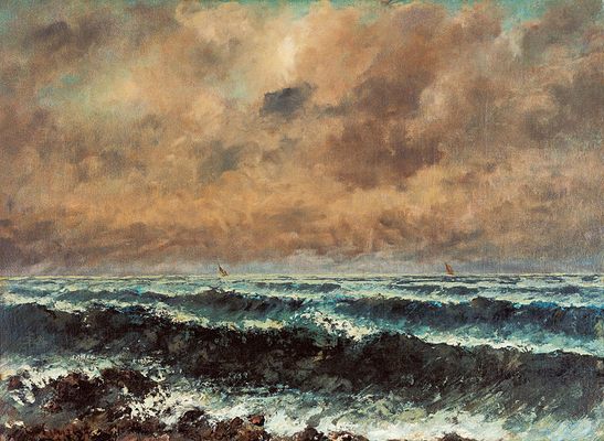 La mer en automne, par Gustave Courbet