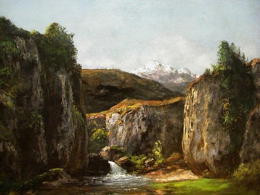 Paysage avec source, par Gustave Courbet