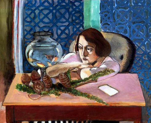 Femme devant un aquarium, par Henri Matisse