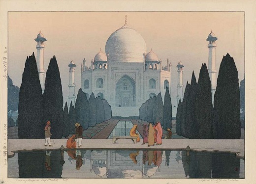 Lever du jour sur le Taj Mahal, par Hiroshi Yoshida