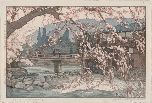 Rivière au printemps, par Hiroshi Yoshida