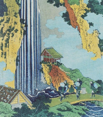 Cascade à Kisokaido, par Katsushika Hokusai