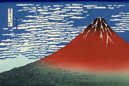 Fuji rouge, par Katsushika Hokusai