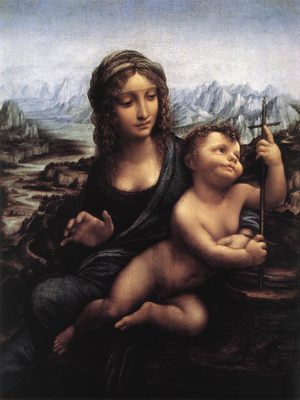 La madone au fuseau, par Léonard de Vinci