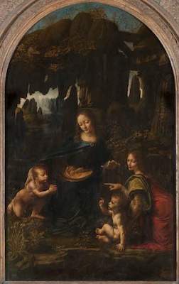 La vierge aux rochers, par Léonard de Vinci