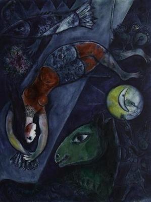 Le cirque bleu, par Marc Chagall