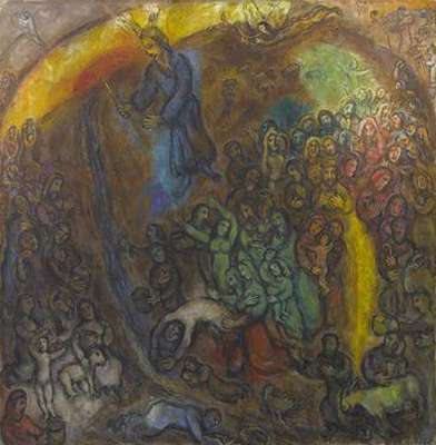 Le frappement du rocher, par Marc Chagall