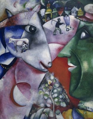Moi et le village, par Marc Chagall