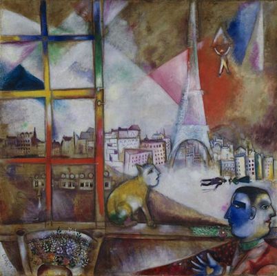 Paris par la fenêtre, par Marc Chagall