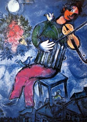 Le violoniste bleu, par Marc Chagall
