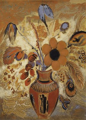 Vase étrusque avec des fleurs, par Odilon Redon