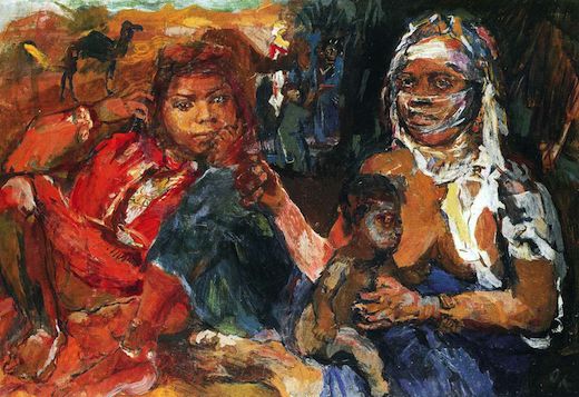 Africaines et enfants, par Oskar Kokoschka