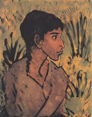 Bohème de profil, par Otto Mueller