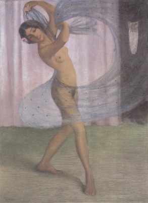 Danseuse avec voile, par Otto Mueller