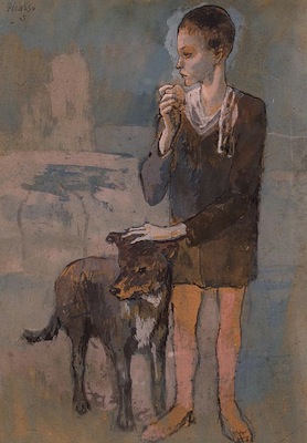 Garçon et chien, par Pablo Picasso