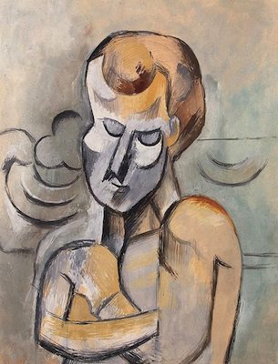 Homme nu aux bras croisés, par Pablo Picasso