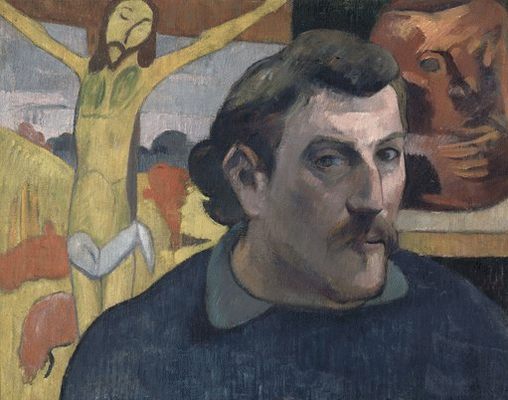 Autoportrait avec Christ, par Paul Gauguin