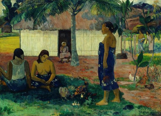 No Te Aha Oe Riri, par Paul Gauguin