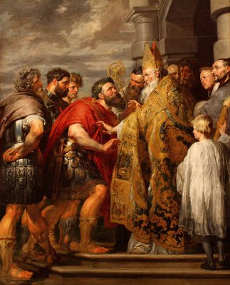 Saint Ambroise et l'empereur Théodose, par Peter-Paul Rubens