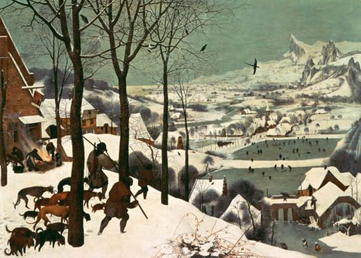 Les chasseurs dans la neige, par Pieter Bruegel