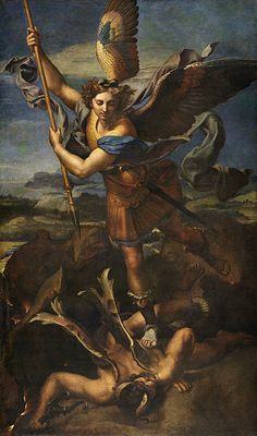 Saint Michel terrassant le dragon, par Raphaël