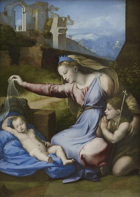 La Vierge au diadème bleu, par Raphaël